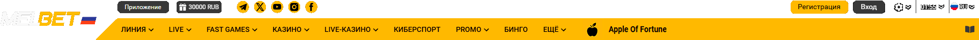 MELBET menu связь